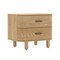 Manhattan Comfort Solara 30 in Solid Wood Nightstand in Natural Oak (2-Drawer) NS1788-1 - alternate 3