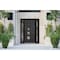 Vdomdoors Aluminum Door Cynex 6106 Dark Stone Entry Steel Metal Modern Painted W12+36+12xH80 Right Inswing CYNEX6106EXD-DARK-W12+36+12xH80-RH-I - alternate 2