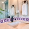 Homeroots 4" x 4" Blue And Pink Vinyl Arabesque Peel And Stick Removable Tiles 569389 - alternate 2