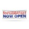 Signmission Supermarket Now Open, 18 Inch x 48 Inch, Vinyl Banner B-30872 - alternate 1
