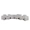Homeroots Light Gray Italian Leather Power Reclining Curved Eight Piece Corner Sectional With Console 544992 - alternate 3