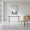 Homeroots 66" Oak and Black Wood and Iron Dining Table 640712 - alternate 2