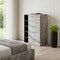 Homeroots 35" Grey Manufactured Wood Five Drawer Chest 473088 - alternate 3
