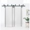 Sartodoors Sliding Closet Barn Bypass Doors, Planum 0017 White Silk and Aluminum Strips, Sturdy Top Mount 6.6f PLANUM0017BBB-WS-6484 - alternate 1