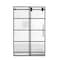 Fab Glass And Mirror Marcella Single Sliding Shower Door with Reversible Handle 44in- 48in W x 76in H - 3/8in Thick Fram SHMR-48-76MB - alternate 1