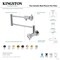 Kingston Brass Wall Mount Pot Filler Faucet, Matte Black KS4100CG - alternate 2