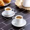 Elama Aspin 12 Piece 2.5 Ounce Porcelain Espresso Cup Set in White with Saucers ELM-ASPIN-ESPRESSO - alternate 2