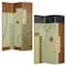Homeroots 72" Green Canvas Folding Three Panel Screen Room Divider 274753 - alternate 2