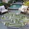 Homeroots 8' Green Gray And Ivory Round Geometric Washable Indoor Outdoor Area Rug 598264 - alternate 2