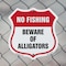 Signmission No Fishing Shield Sign Beware Of Alligat, 6 Inch X 6 Inch, Plastic Sign SHI-P-6-394 - alternate 2