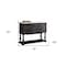 Homeroots 18in X 48in X 36in White Marble Weathered Espresso Wood Server 347312 - alternate 2