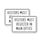 Signmission Visitors Must Register In Main Office, 12'' X 18'' 2 Signs, Heavy Gauge Aluminum, 2PK A-1218-2PACK-24688 - alternate 1