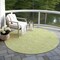 Homeroots 8' Artichoke Green And Ivory Round Floral Washable Indoor Outdoor Area Rug 581842 - alternate 2