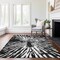 Homeroots 9' X 12' Black Charcoal And Ivory Abstract Washable Indoor Outdoor Area Rug 587996 - alternate 3