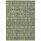 Homeroots 5' X 8' Blue and Green Floral Washable Non Skid Indoor Outdoor Area Rug 564333 - alternate 2