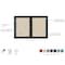 Ghent Ovation 2 Door Enclosed Fabric Bulletin Board, Black Frame, 3'H x 4'W, Blue OVK2-F93 - alternate 2