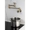 Kingston Brass Wall Mount Pot Filler Faucet with Knurled Handle, Antique Brass KS8103RKZ - alternate 2
