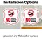 Signmission No Smoking Shield Sign No Smoking Eating, 6 inch X 6 inch, Vinyl Decal, 2PK SHI-D-2PACK-6-400 - alternate 3