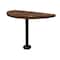 Leisure Craft Perforated Semi-Circle Pedestal Table, Portable, 30"H, Brown STAB30-PERF-BROWN - alternate 1