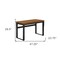 Homeroots Adjustable Brown and Black Wood and Metal Sled Computer Desk 490014 - alternate 2