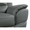 Homeroots 85" Gray Leather Sofa With Silver Legs 329483 - alternate 2