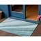 Homeroots 3' X 5' Teal Blue Turquoise And Aqua Striped Washable Indoor Outdoor Area Rug 615013 - alternate 1