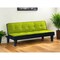 Homeroots 66" Green Fabric Sofa With Black Legs 285671 - alternate 2