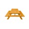 Homeroots 94" Natural Solid Wood Outdoor Picnic Table with Umbrella Hole 525009 - alternate 2