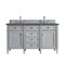 James Martin Vanities Brittany 60'' D Vanity, Urban Gray w/ Parisien Bleu Silestone Top w/FreePower Wireless Charger 650-V60D-UGR-FPBL - alternate 1