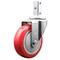 Service Caster 4 Inch Red Polyurethane Wheel Swivel 3/4 Inch Square Stem Caster SCC SCC-SQ20S414-PPUB-RED-34 - alternate 1