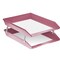 Acrimet Facility 2 Tier Letter Tray Front Load Size Desktop File Organizer Plastic Solid Pink 263.RO - alternate 3