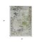 Homeroots 3' X 5' Linen Fern Green And Beige Abstract Washable Indoor Outdoor Area Rug 630795 - alternate 2