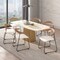 Leisuremod Lyra Collection Modern Chair in Natural Wood back and White Seat, 2PK LCNW-41W2 - alternate 2