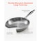 Vevor Triply Stainless Steel Frying Pan 3 Pcs Skillet 8 10 12 in for Dishwasher Silver CS009-3 - alternate 2