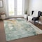 Homeroots 10' X 14' Blue Copper And Gray Abstract Washable Indoor Outdoor Area Rug 605499 - alternate 3