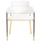 Leisuremod Axis Collection Modern Gold Dining Chair in White, 4PK ACG22W4 - alternate 2