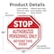 Signmission Stop Authorized Personnel Only Beyo, 10 inch X 10 inch, Aluminum Metal Signs, 2PK OC-A-2PACK-10-179 - alternate 2