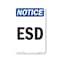 Signmission OSHA Notice Sign, ESD, 14in X 10in Rigid Plastic, 10" W, 14" L, Portrait, ESD Sign OS-NS-P-1014-V-12173 - alternate 1