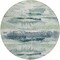 Homeroots 8' Mint Green Ivory And Denim Blue Round Abstract Washable Indoor Outdoor Area Rug 612535 - alternate 2
