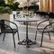 Flash Furniture 31.25" RD Outdoor Tabletop, Gray Faux Concrete, Seamless Surface Technology, 22.75x22.75 Black Base ST-RD31-CMGY-SDAT2222-GG - alternate 2