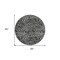 Homeroots 8' Black And Ivory Round Abstract Washable Indoor Outdoor Area Rug 598952 - alternate 2