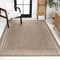 Jonathan Y Lido Traditional Casual Pinstripe Border Beige/Cream 5 ft. x 8 ft. Indoor/Outdoor Area Rug TSN210A-5 - alternate 2