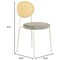 Leisuremod Euston Dining Chair with Velvet Seat and White Steel Frame in Grey ECW17GR - alternate 2