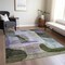 Homeroots 9' X 12' Olive Green Purple And Charcoal Abstract Washable Indoor Outdoor Area Rug 604448 - alternate 2