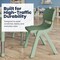 Flash Furniture 5 PC Plastic Activity Table and 4 Chairs Set, 10.5 in Seat Height-Sage YU-YCX-0073-2-ROUND-TBL-SAGE-E-GG - alternate 2
