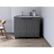 Homeroots 35" X 39" Dark Gray And Silver Stainless Steel and Wood Utility Cabinet With Sink 546612 - alternate 3
