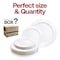 Smarty Had A Party Solid White Economy Round Disposable Plastic Dinnerware Value Set, 240PK 110WH-VP-CASE - alternate 2