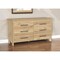 Homeroots 59" Natural Six Drawer Double Dresser 544017 - alternate 2