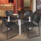 Regency Square Kahlo Breakroom Table W/ 4 Zeng Stack Chairs, 36 in W, 36 in L, Noble Oak TPL3636NWCM44BK - alternate 2
