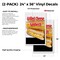 Signmission Grilled Cheese Sandwich, Vinyl Decals Only 24 Inch x 36 Inch, Vinyl Decal, 2PK DSB-2436-2PACK-Grilled Cheese Sandwich - alternate 2